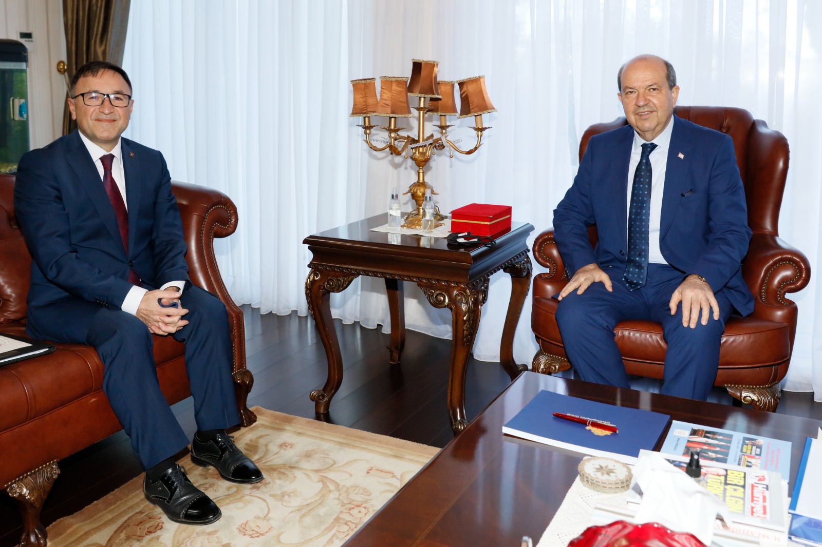 Tatar, TC Lefkoşa Büyükelçiliği Ticaret Başmüşaviri Hayrettin Yücel’i kabul etti
