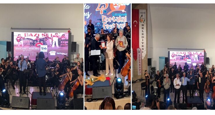 45. Güzelyurt Portakal Festivali özel bir etkinliğe ev sahipliği yaptı; BRTK’nın 60. Yılı kutlamaları çerçevesinde, CSO ile Gazi Set aynı sahnede buluştu
