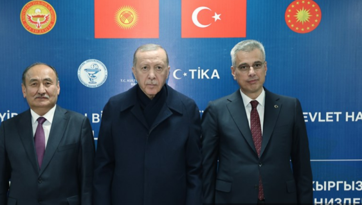 Erdoğan ve Tatar Bişkek Kırgız-Türk Dostluk Devlet Hastanesi’nin açılışına katıldı