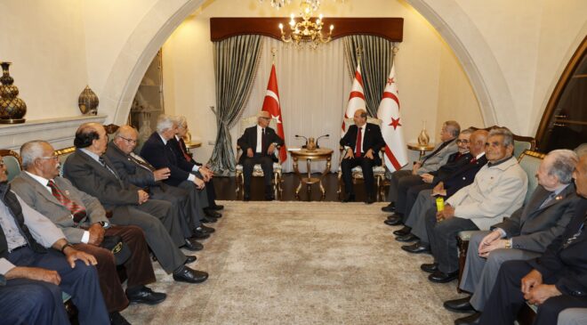 Cumhurbaşkanı  Tatar, TMT Mücahitler Derneği heyetini kabul etti